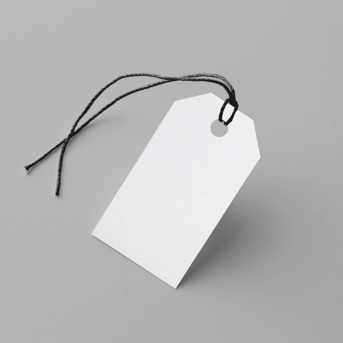 Angled Corner Hang Tag (Centre Pinhole)