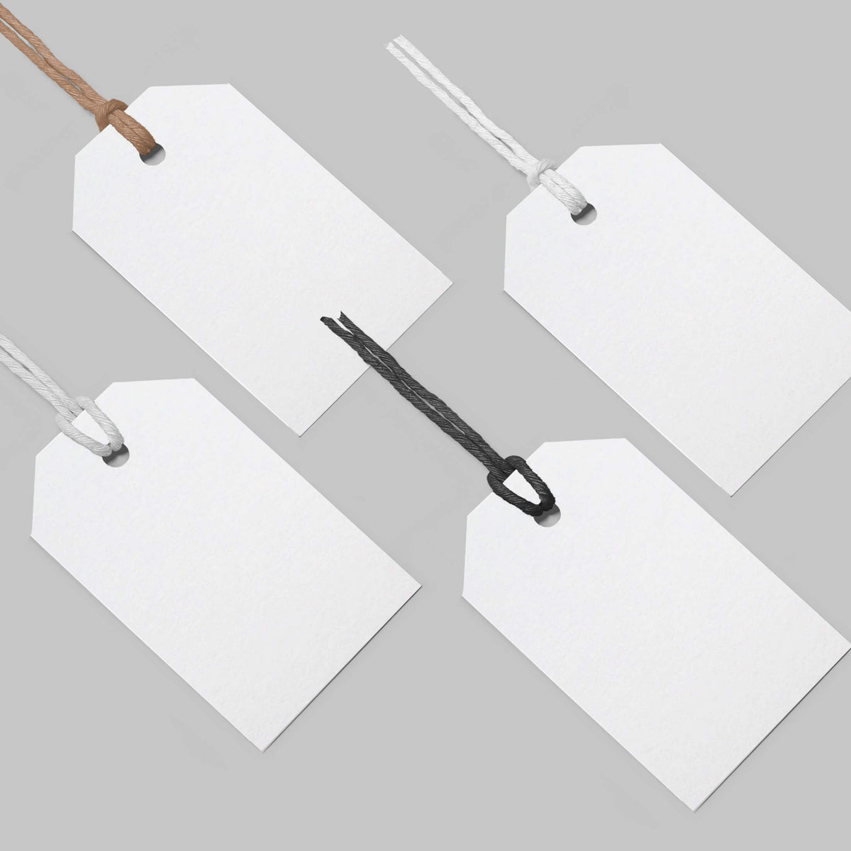 Angled Corner Hang Tag (Centre Pinhole)