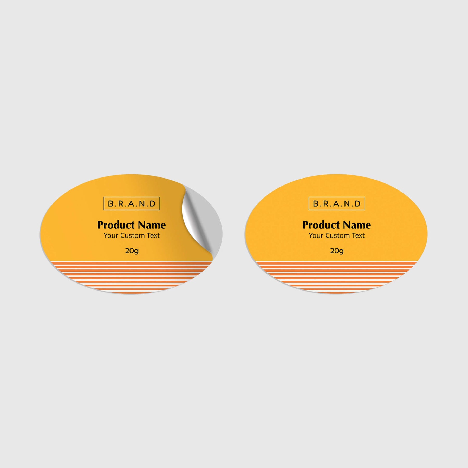 Oval Shape Label 2